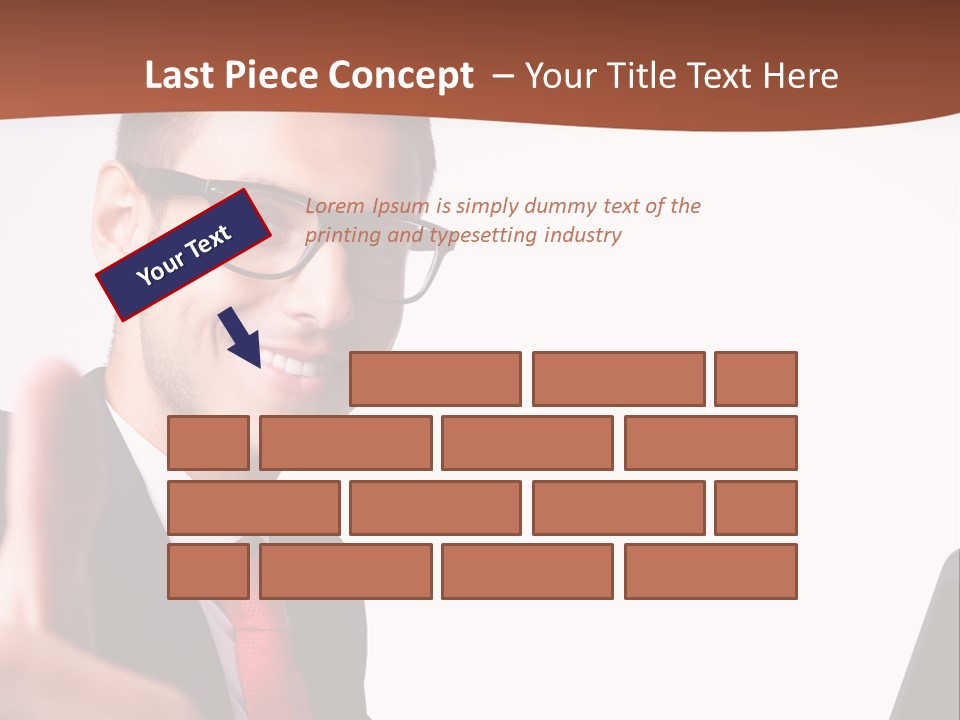 A Man In A Suit And Tie With A Laptop Giving A Thumbs Up PowerPoint Template