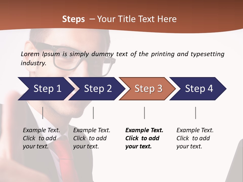 A Man In A Suit And Tie With A Laptop Giving A Thumbs Up PowerPoint Template