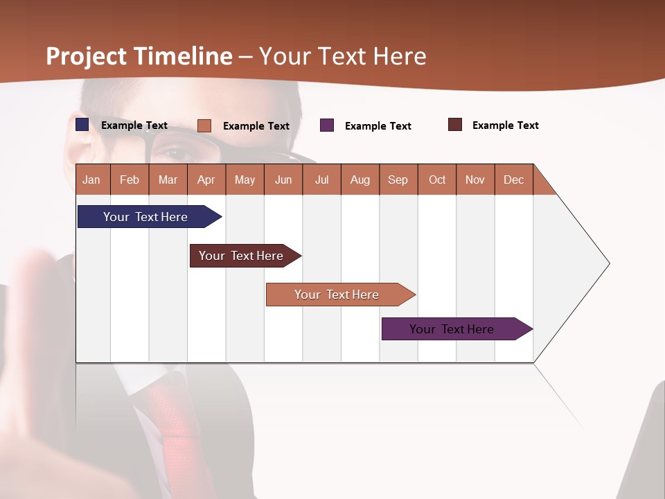 A Man In A Suit And Tie With A Laptop Giving A Thumbs Up PowerPoint Template