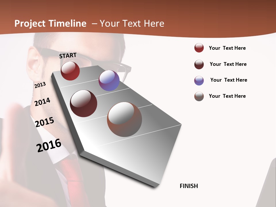 A Man In A Suit And Tie With A Laptop Giving A Thumbs Up PowerPoint Template