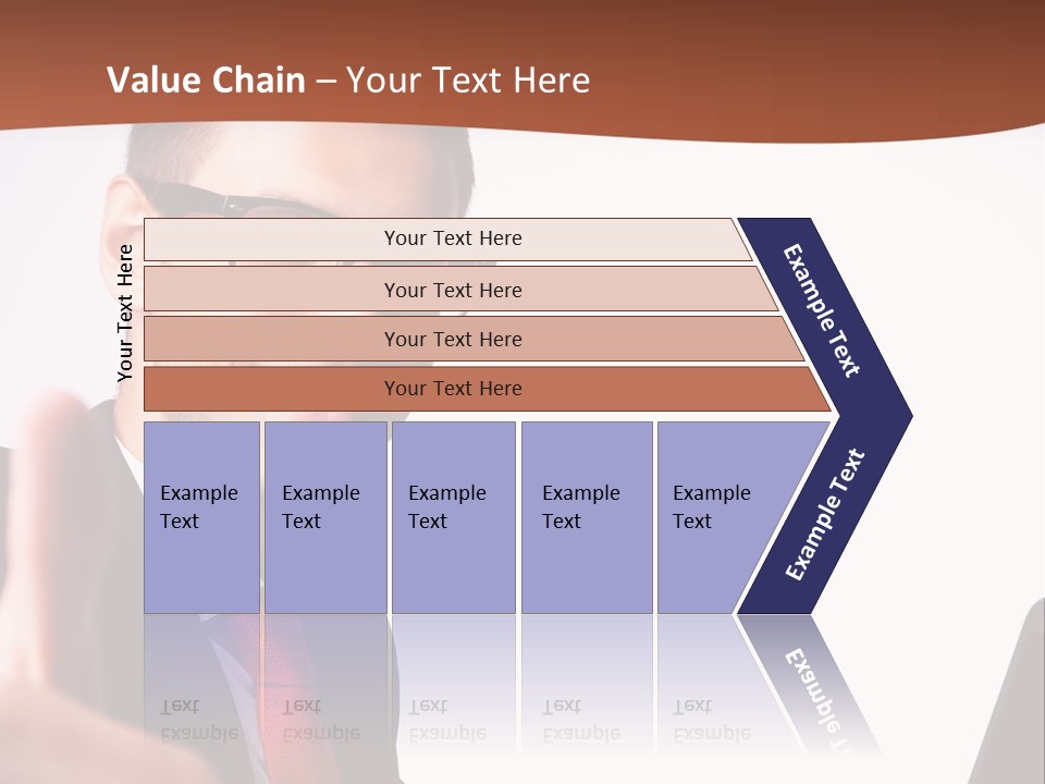 A Man In A Suit And Tie With A Laptop Giving A Thumbs Up PowerPoint Template