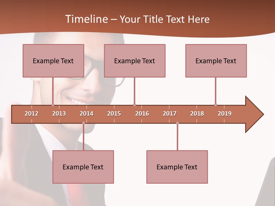 A Man In A Suit And Tie With A Laptop Giving A Thumbs Up PowerPoint Template