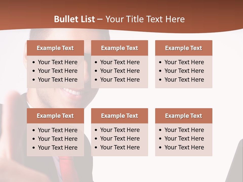 A Man In A Suit And Tie With A Laptop Giving A Thumbs Up PowerPoint Template