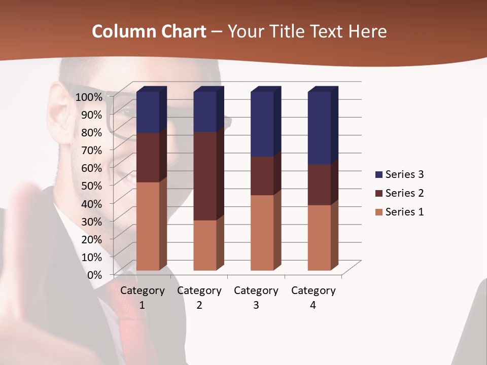 A Man In A Suit And Tie With A Laptop Giving A Thumbs Up PowerPoint Template