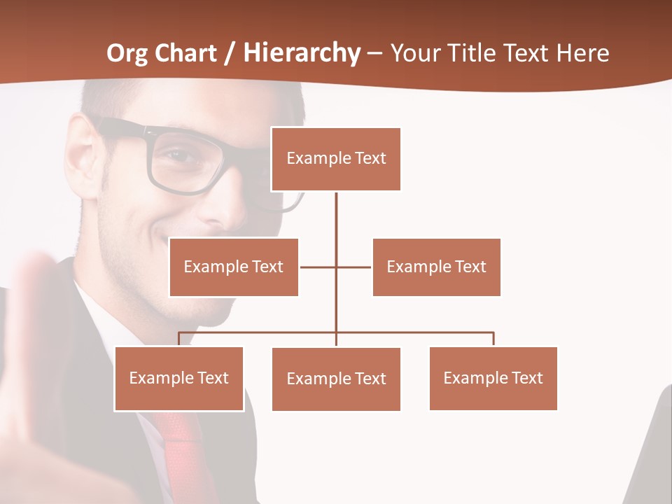 A Man In A Suit And Tie With A Laptop Giving A Thumbs Up PowerPoint Template