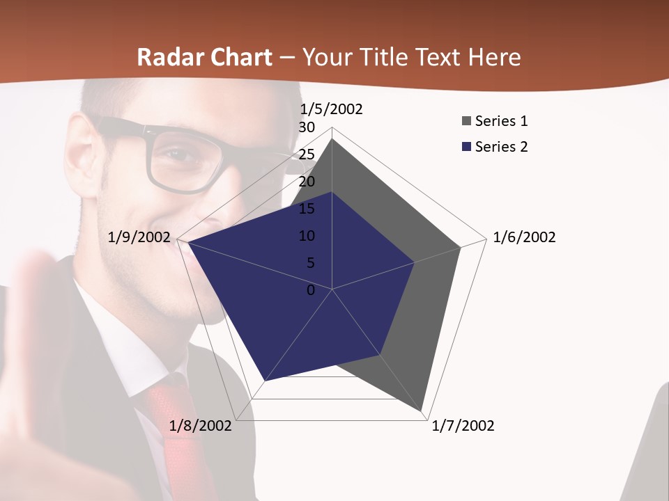 A Man In A Suit And Tie With A Laptop Giving A Thumbs Up PowerPoint Template