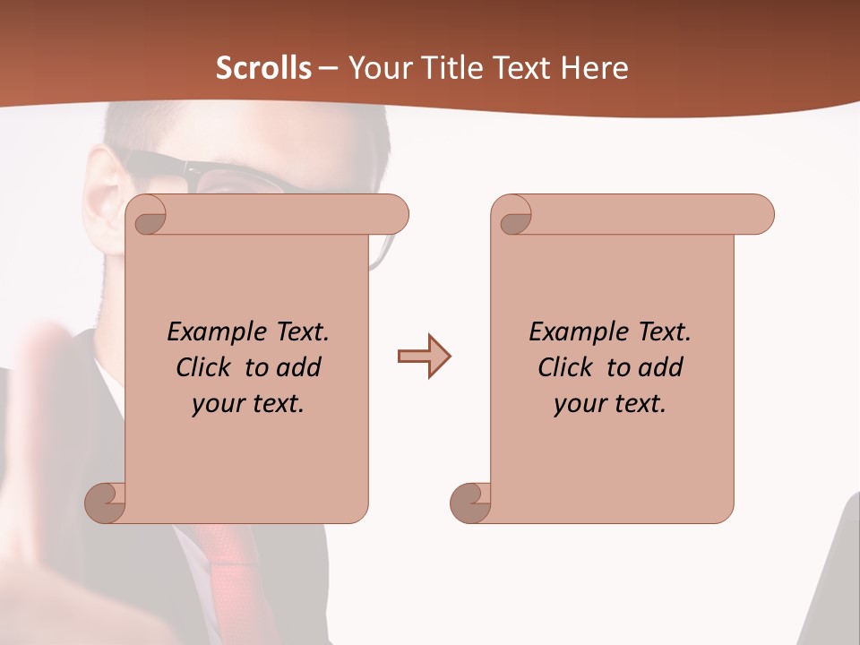 A Man In A Suit And Tie With A Laptop Giving A Thumbs Up PowerPoint Template