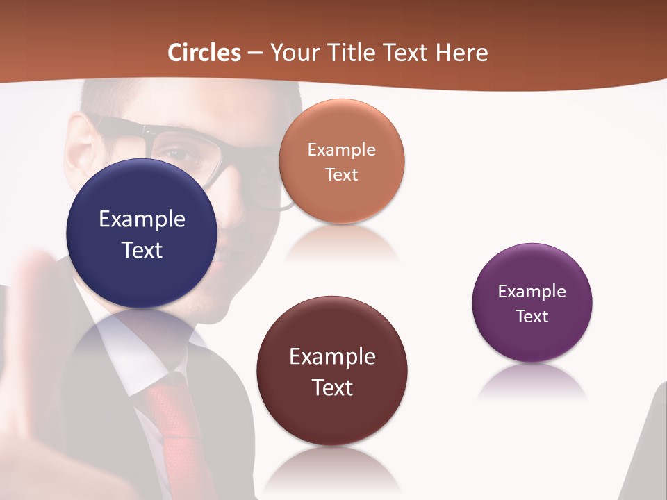 A Man In A Suit And Tie With A Laptop Giving A Thumbs Up PowerPoint Template