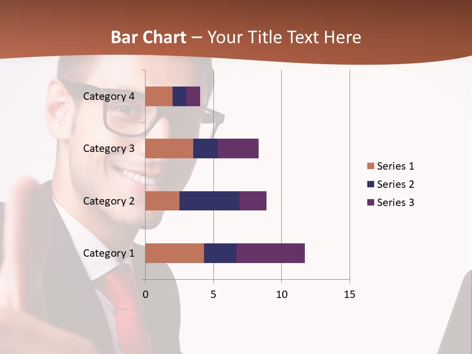 A Man In A Suit And Tie With A Laptop Giving A Thumbs Up PowerPoint Template