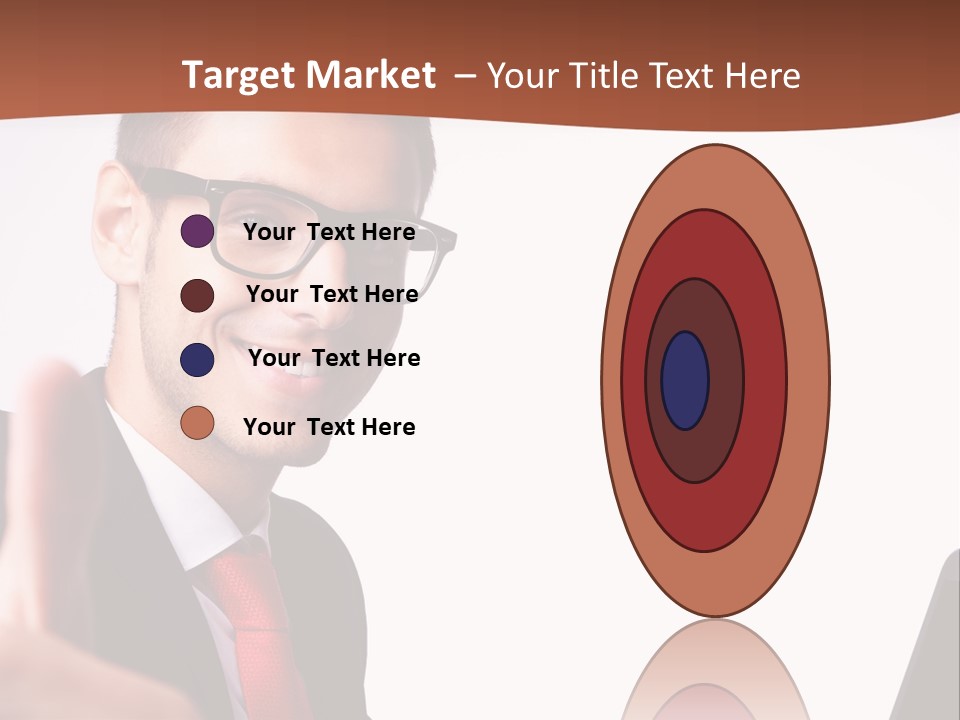 A Man In A Suit And Tie With A Laptop Giving A Thumbs Up PowerPoint Template