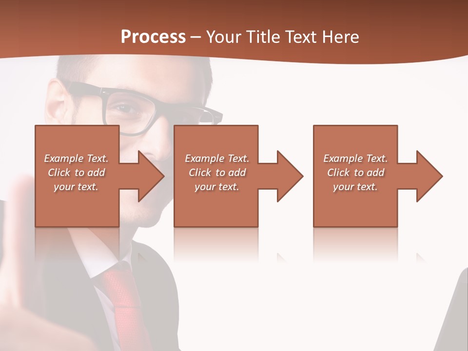 A Man In A Suit And Tie With A Laptop Giving A Thumbs Up PowerPoint Template