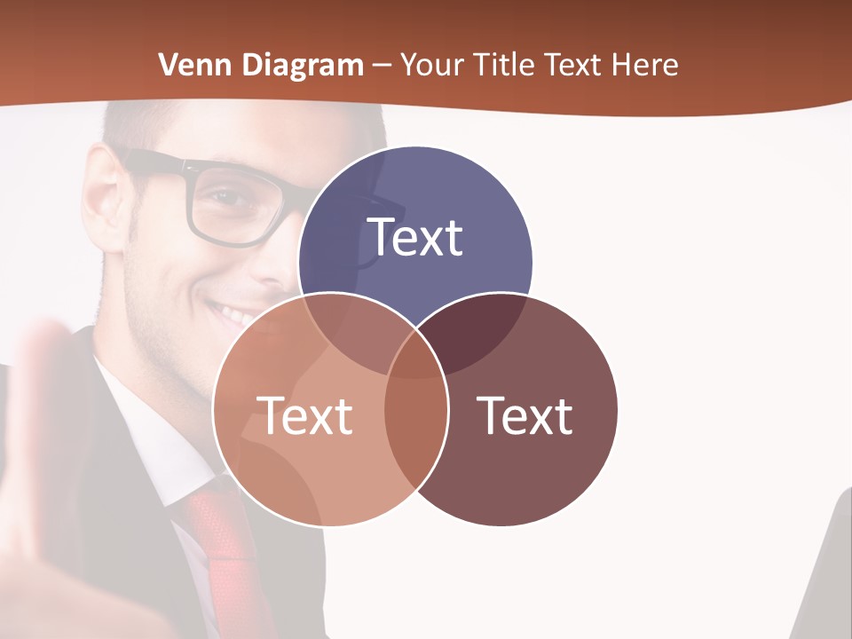 A Man In A Suit And Tie With A Laptop Giving A Thumbs Up PowerPoint Template