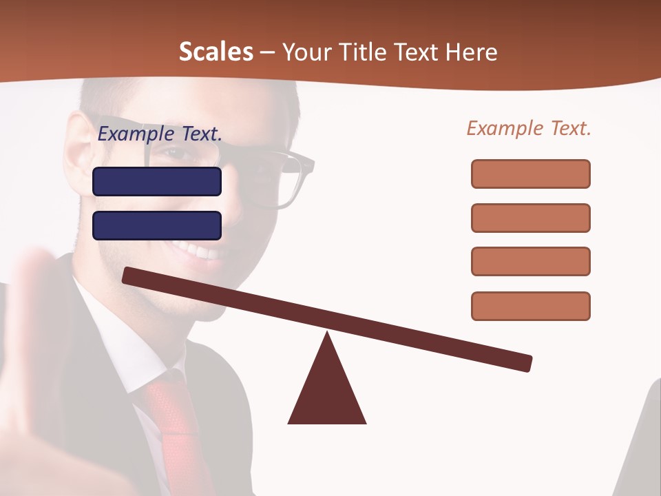 A Man In A Suit And Tie With A Laptop Giving A Thumbs Up PowerPoint Template