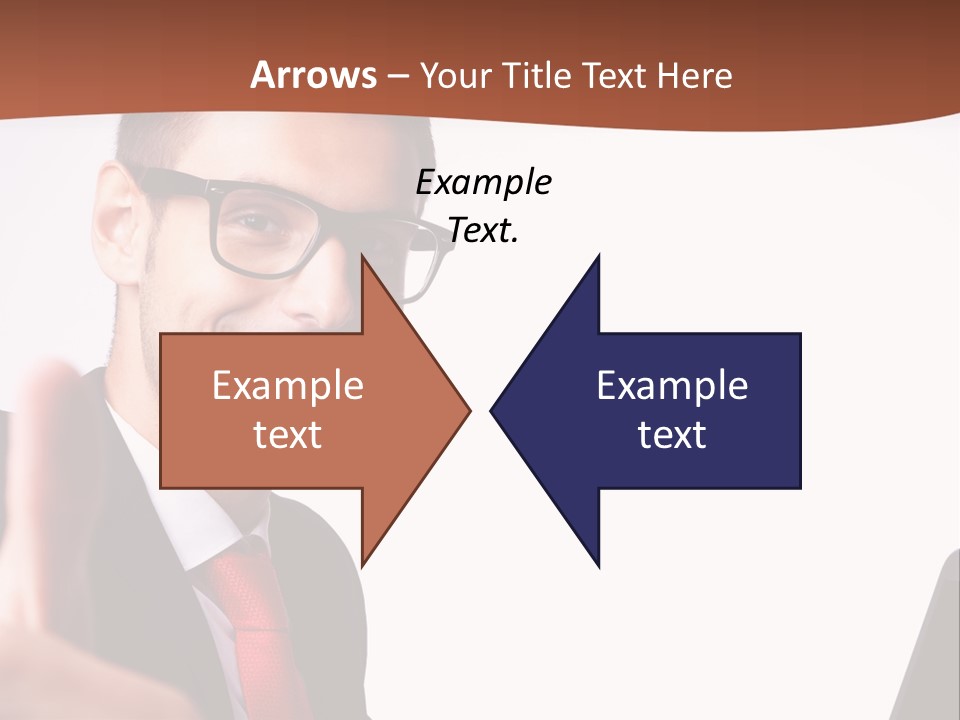 A Man In A Suit And Tie With A Laptop Giving A Thumbs Up PowerPoint Template