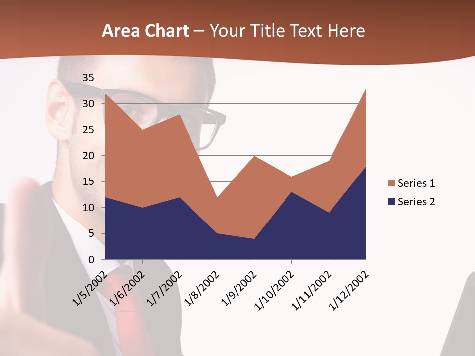 A Man In A Suit And Tie With A Laptop Giving A Thumbs Up PowerPoint Template