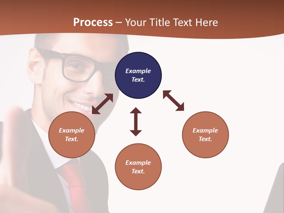 A Man In A Suit And Tie With A Laptop Giving A Thumbs Up PowerPoint Template