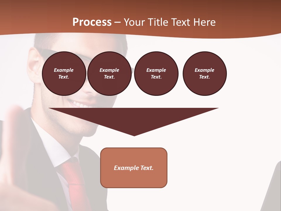 A Man In A Suit And Tie With A Laptop Giving A Thumbs Up PowerPoint Template