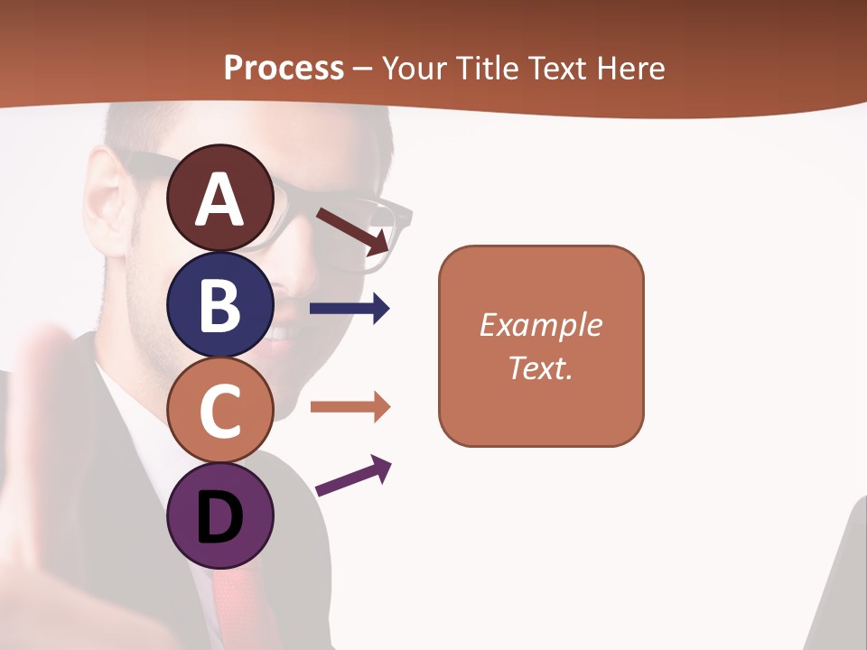 A Man In A Suit And Tie With A Laptop Giving A Thumbs Up PowerPoint Template