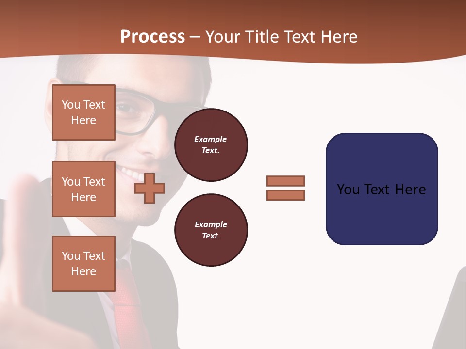 A Man In A Suit And Tie With A Laptop Giving A Thumbs Up PowerPoint Template