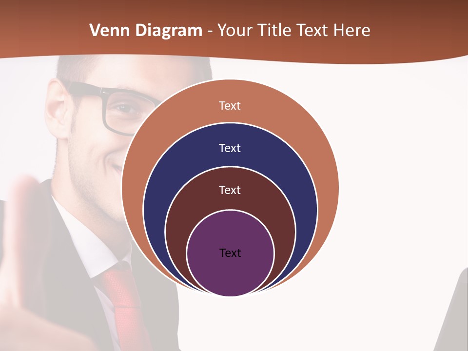 A Man In A Suit And Tie With A Laptop Giving A Thumbs Up PowerPoint Template