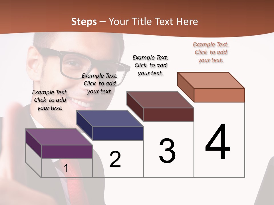 A Man In A Suit And Tie With A Laptop Giving A Thumbs Up PowerPoint Template