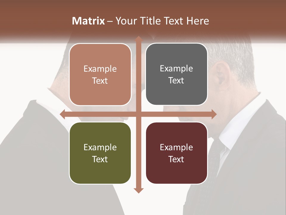 Two Men Facing Each Other With A White Background PowerPoint Template