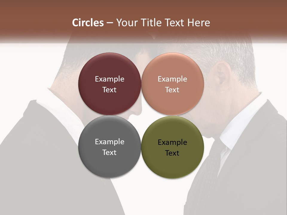 Two Men Facing Each Other With A White Background PowerPoint Template