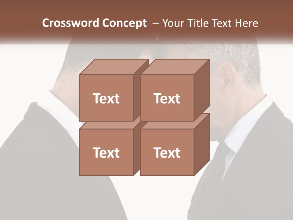 Two Men Facing Each Other With A White Background PowerPoint Template