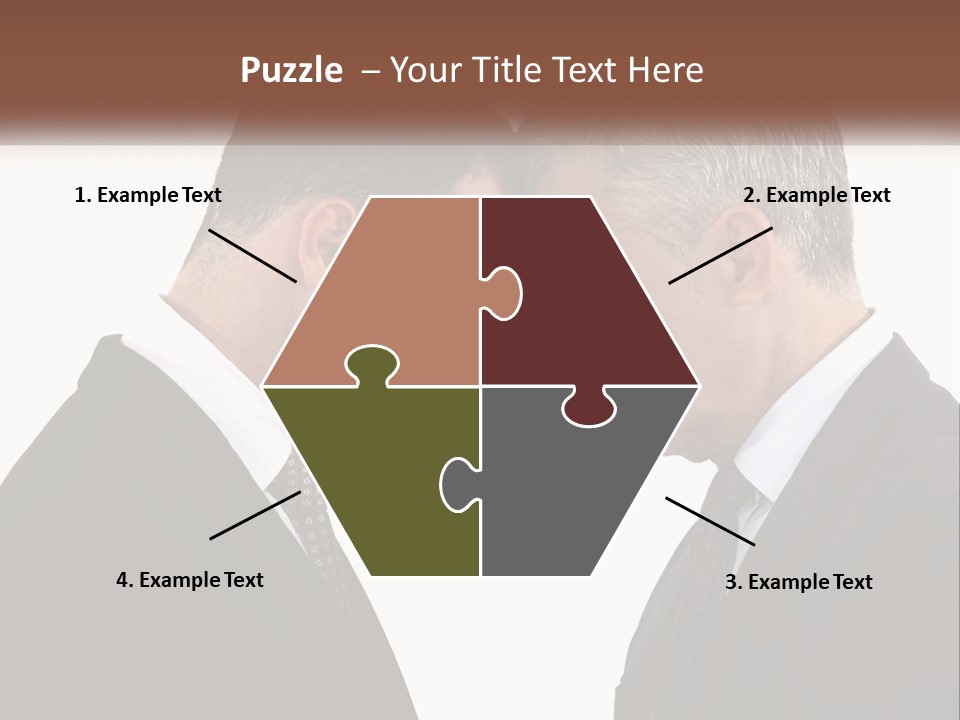 Two Men Facing Each Other With A White Background PowerPoint Template