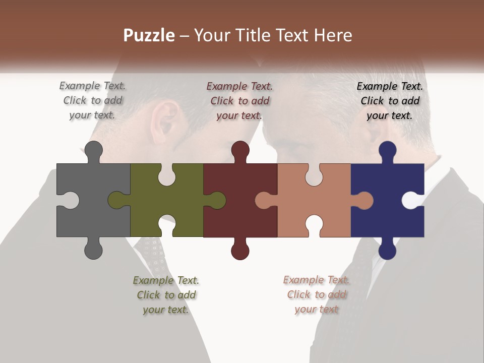 Two Men Facing Each Other With A White Background PowerPoint Template