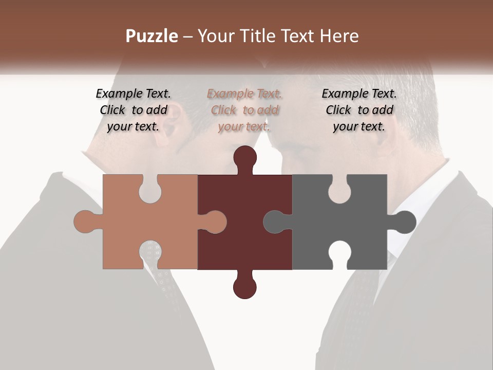 Two Men Facing Each Other With A White Background PowerPoint Template