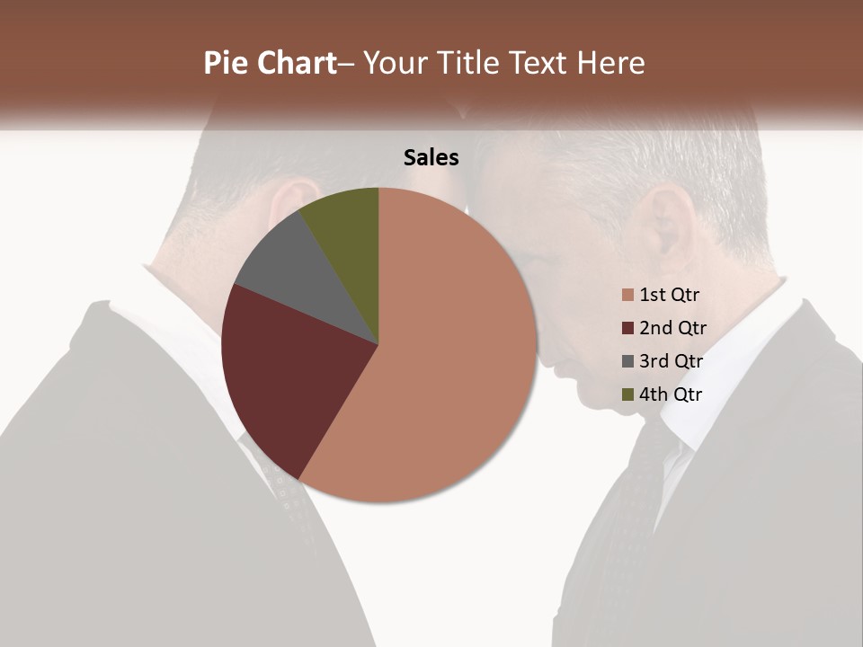 Two Men Facing Each Other With A White Background PowerPoint Template