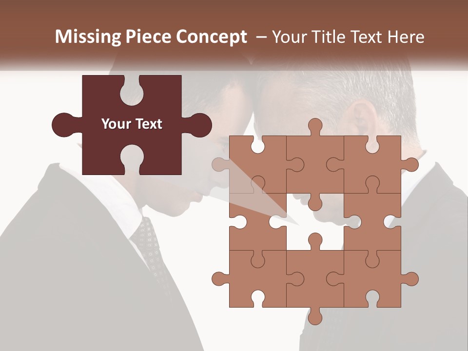 Two Men Facing Each Other With A White Background PowerPoint Template