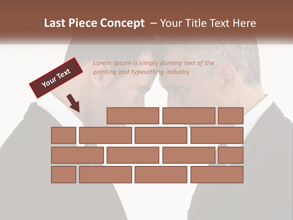 Two Men Facing Each Other With A White Background PowerPoint Template