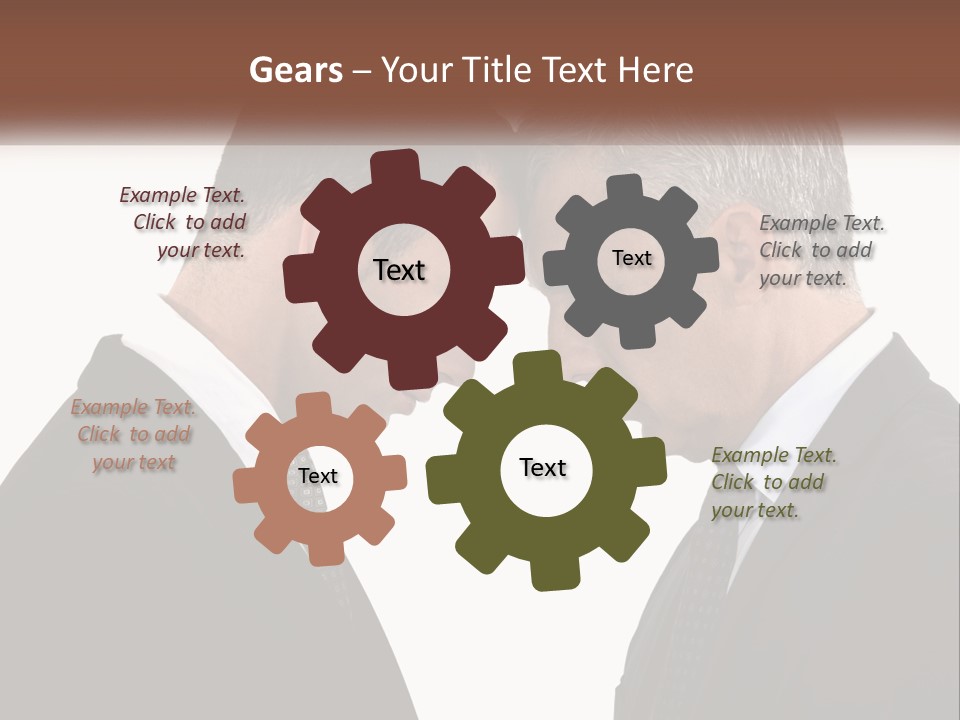 Two Men Facing Each Other With A White Background PowerPoint Template