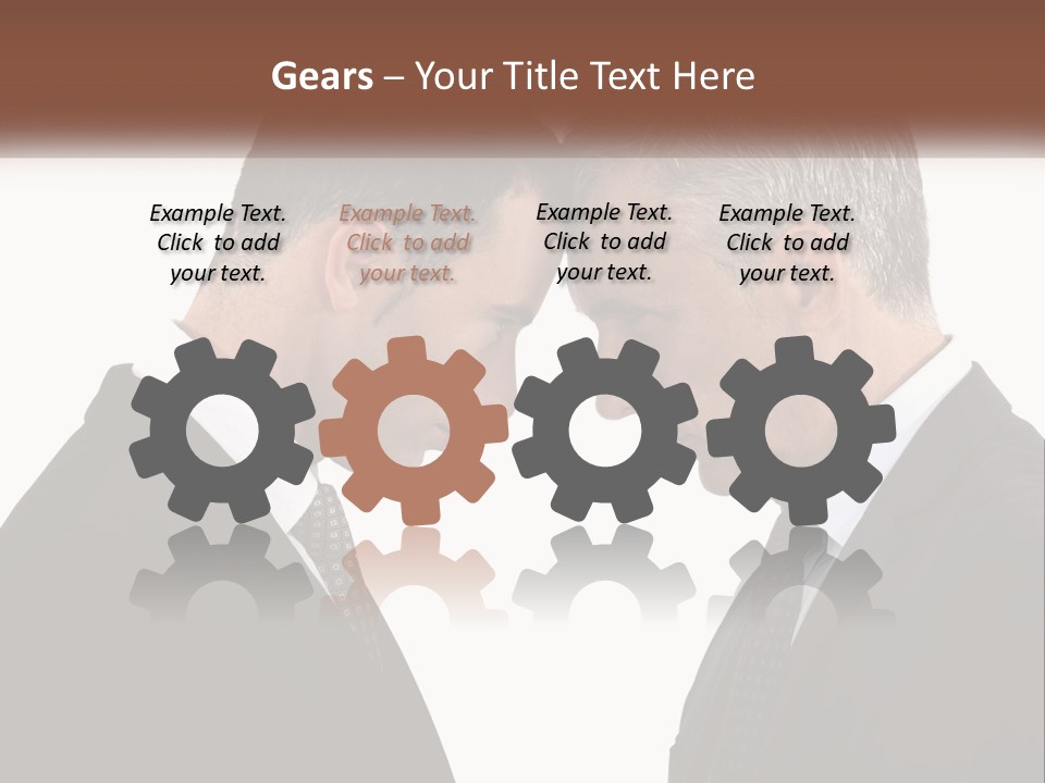 Two Men Facing Each Other With A White Background PowerPoint Template