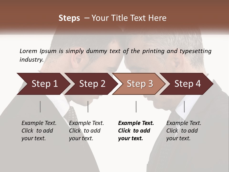 Two Men Facing Each Other With A White Background PowerPoint Template