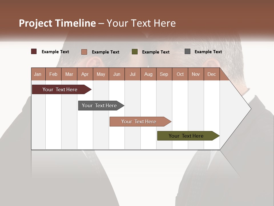 Two Men Facing Each Other With A White Background PowerPoint Template
