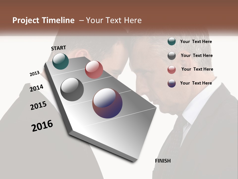 Two Men Facing Each Other With A White Background PowerPoint Template