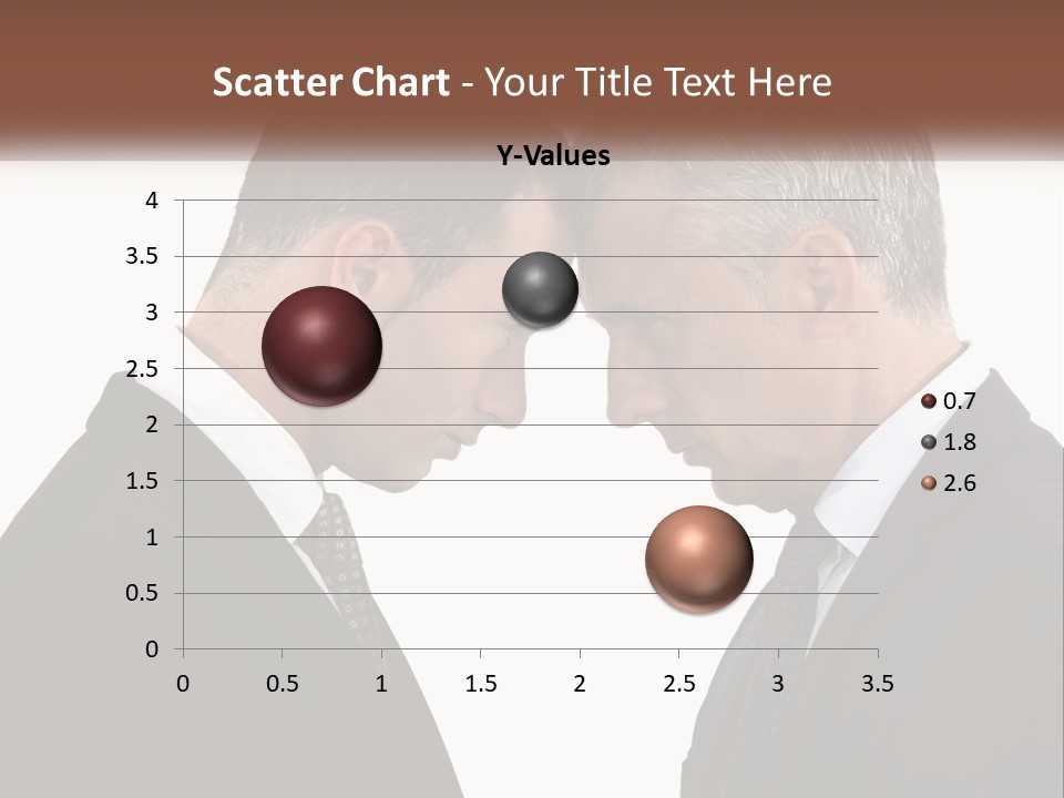 Two Men Facing Each Other With A White Background PowerPoint Template