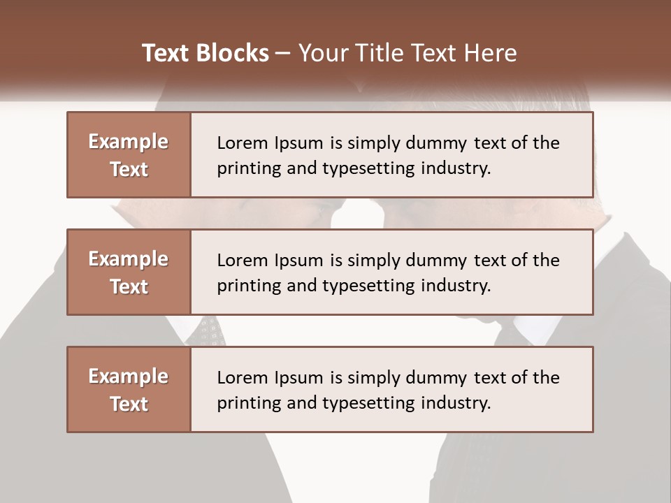 Two Men Facing Each Other With A White Background PowerPoint Template