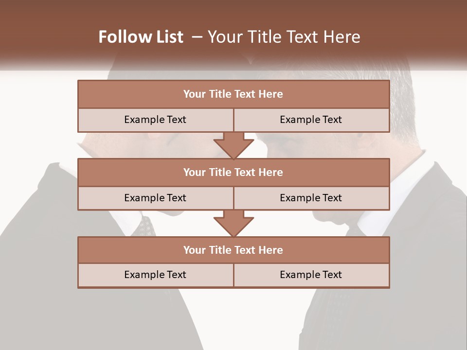 Two Men Facing Each Other With A White Background PowerPoint Template