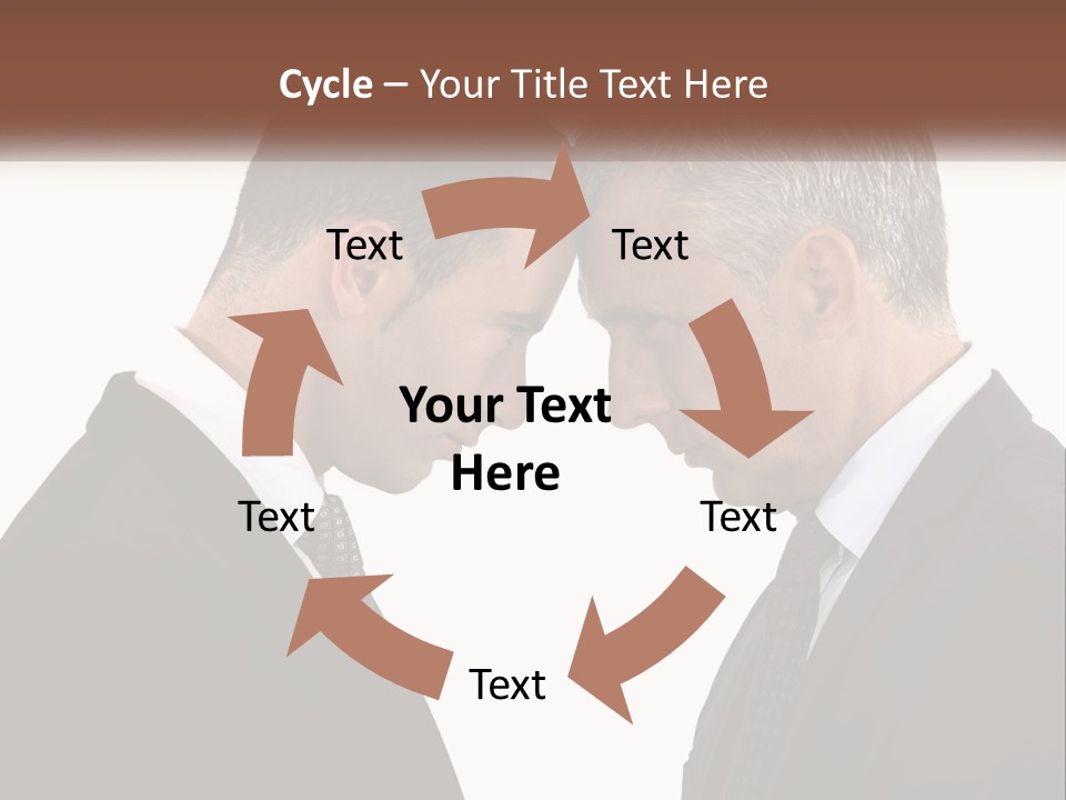 Two Men Facing Each Other With A White Background PowerPoint Template