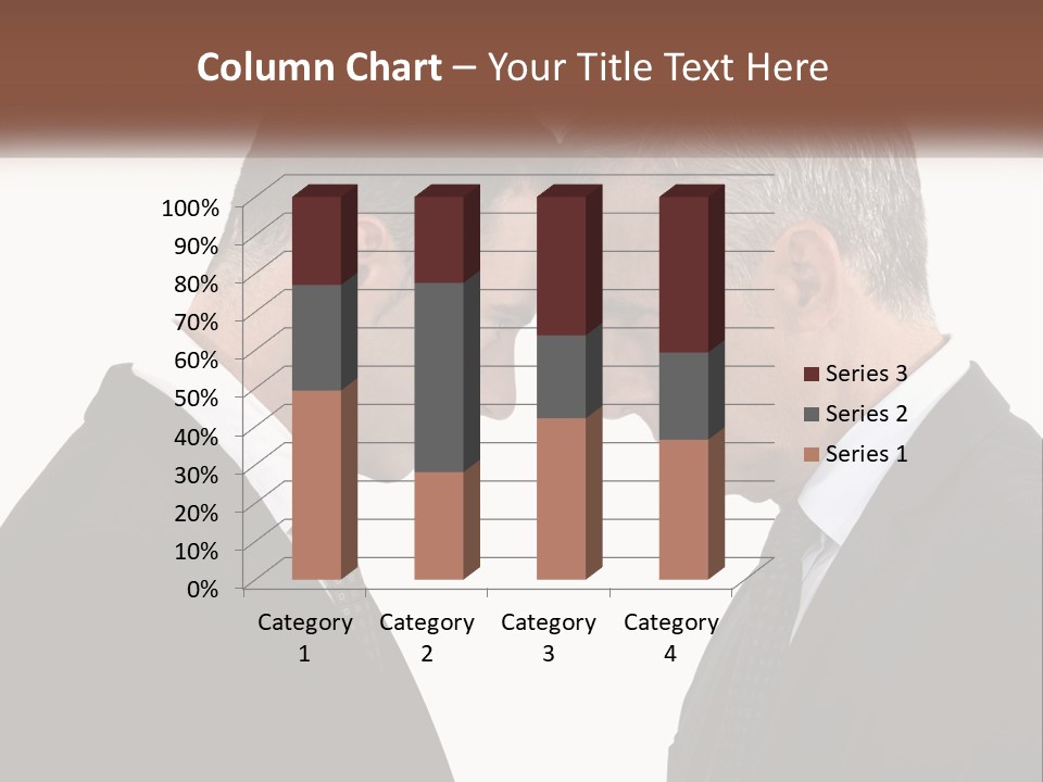 Two Men Facing Each Other With A White Background PowerPoint Template