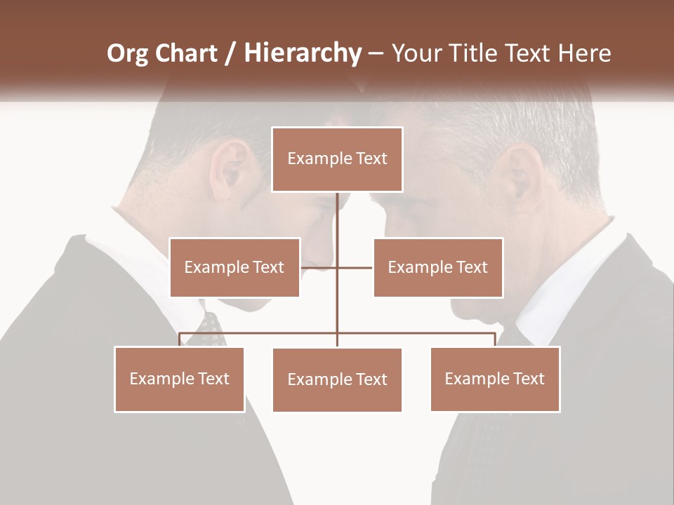 Two Men Facing Each Other With A White Background PowerPoint Template