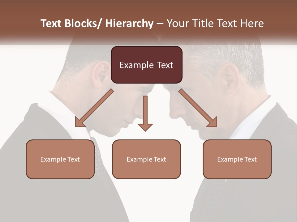 Two Men Facing Each Other With A White Background PowerPoint Template