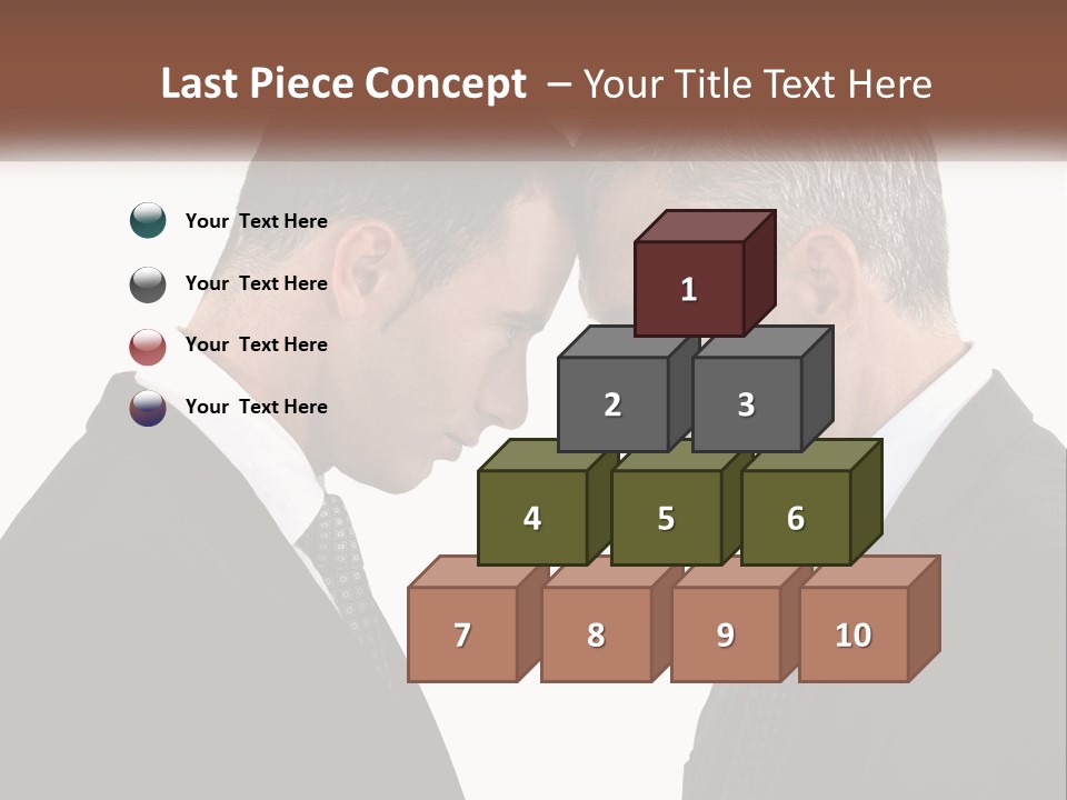 Two Men Facing Each Other With A White Background PowerPoint Template