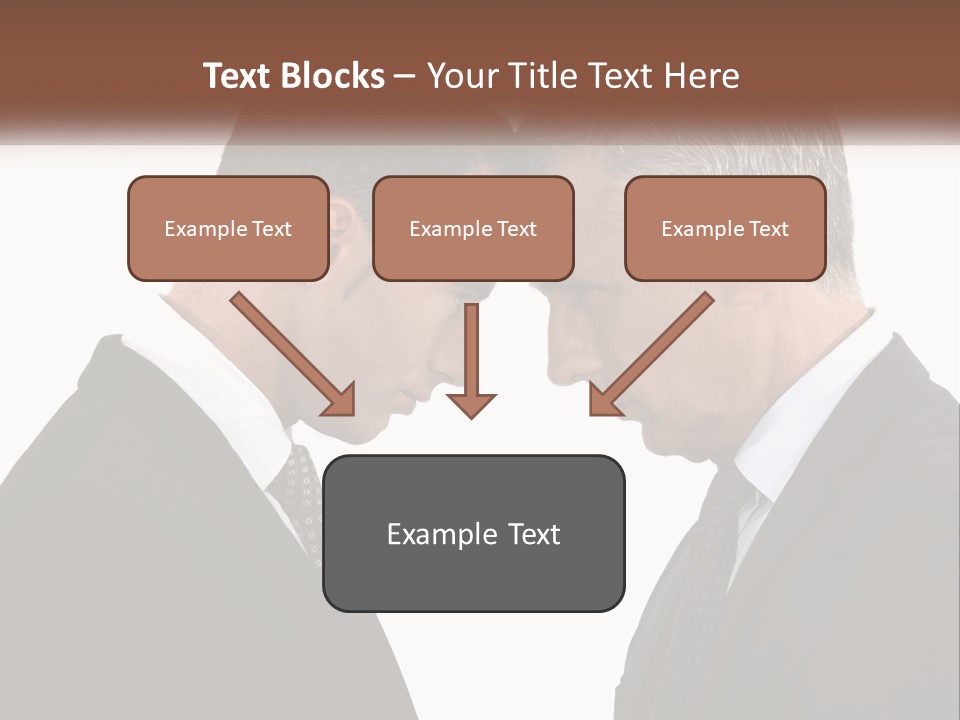 Two Men Facing Each Other With A White Background PowerPoint Template
