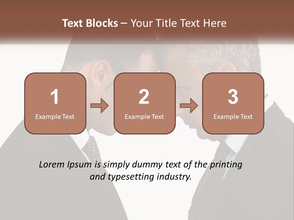 Two Men Facing Each Other With A White Background PowerPoint Template