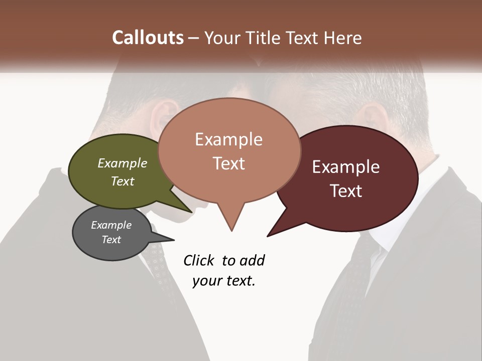 Two Men Facing Each Other With A White Background PowerPoint Template